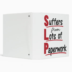 SLP Suffers From Lots of Paperwork Speech Therapy Binder