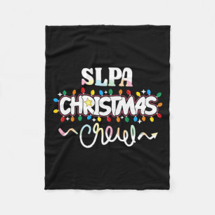 Slpa Christmas Crew Speech Pathology Istant Xma  Fleece Blanket