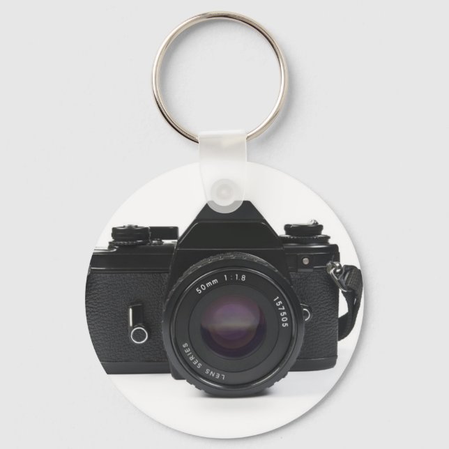 slr photo camera - classic design keychain (Front)