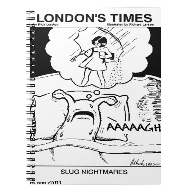 Slug Nightmares Funny Notebook (Front)