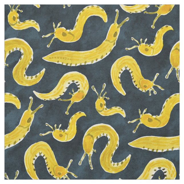 SLUG PARTY Banana Slugs  Fabric (Swatch)