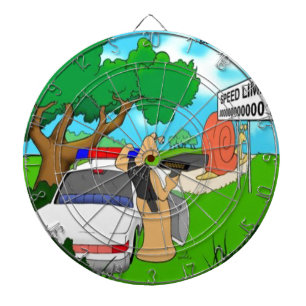Slug Traffic Cop Funny Dartboard