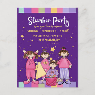 Slumber Birthday Party  Postcard