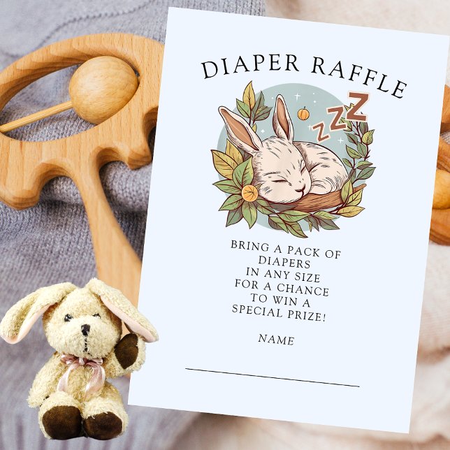 Slumber Bunny Diaper Raffle Enclosure Card (Creator Uploaded)