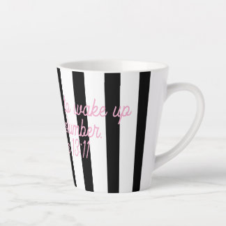Slumber mug in pink/blk/white.