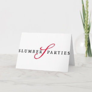 Slumber Parties Logo Promotional Parties Card