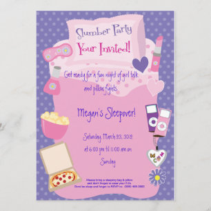 Slumber Parting or Sleep Over! Invitation
