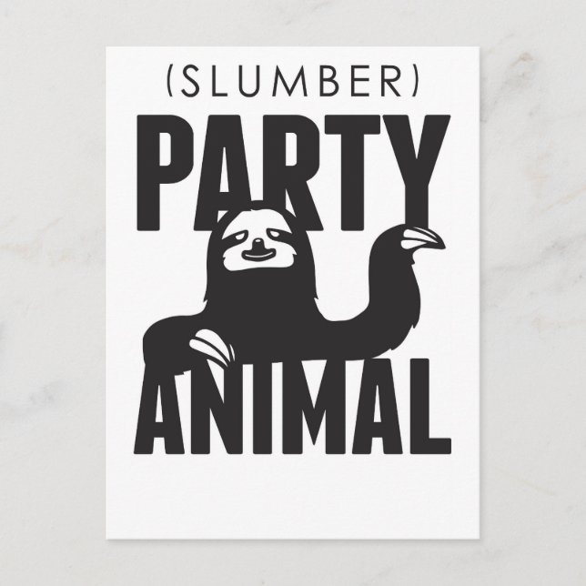 Slumber Party Animal Postcard (Front)