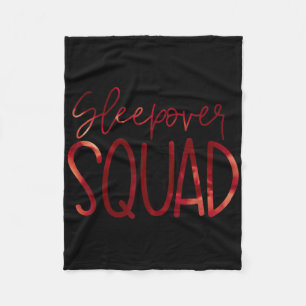 Slumber Party Crew Sleepover Squad Pajama Hallowee Fleece Blanket