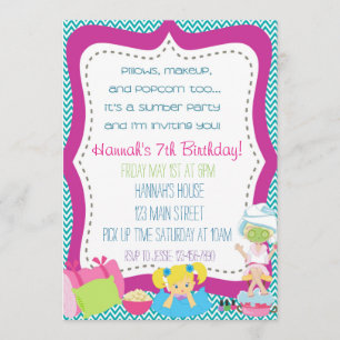 Slumber Party Invitaiton Invitation