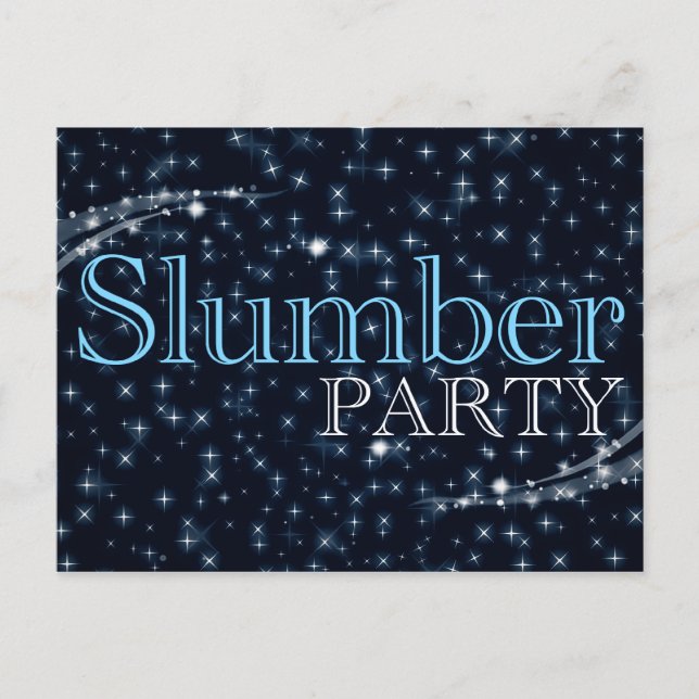 slumber party invitations : starshine (Front)