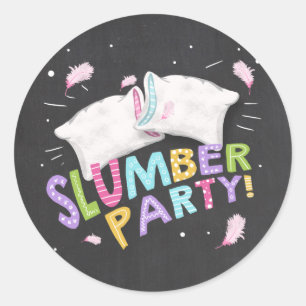 Slumber Party Sleepover Envelope seal stickers