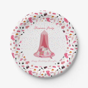 Slumber Party Sleepover Tent Kids Birthday Party Paper Plate