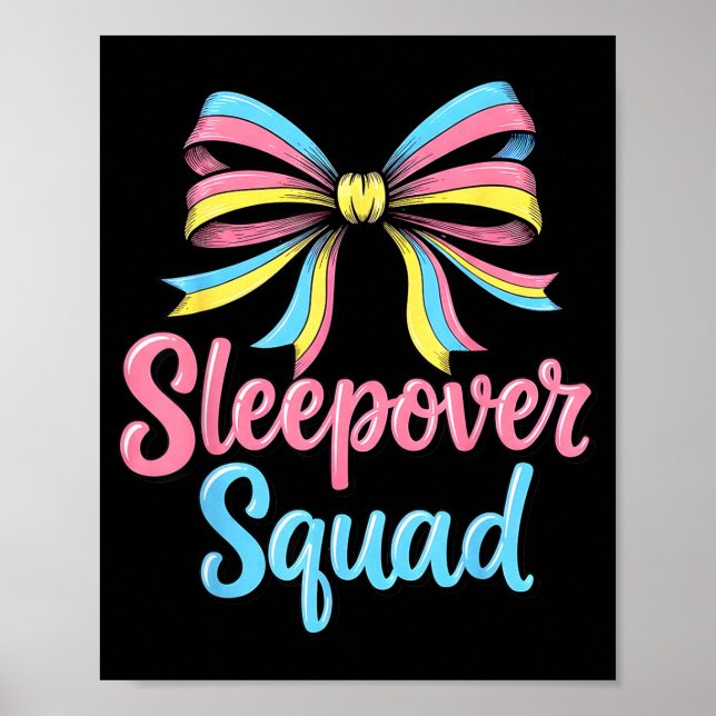 Slumber Party Squad Sleever Coquette Birthday Paja Poster (Front)