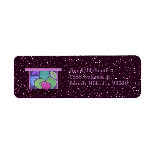 Slumber Pillow Party Return Address Label