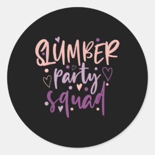 Slumber Py Squad Sleepover Pajama Nails Make Up Classic Round Sticker