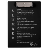 Slumber sleep dream time poem poster wall art