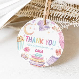 Slumber Sleep Over Birthday Party Favour Tags