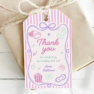 Slumber Sleepover Party Girl Birthday Gift Tags