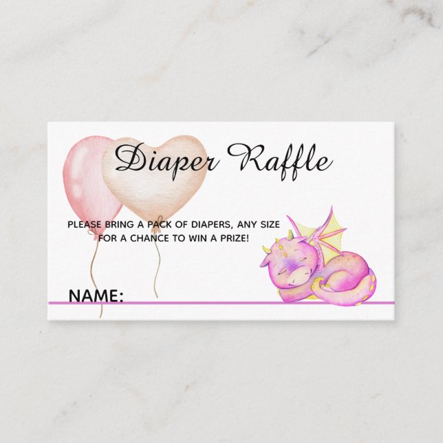 Slumbering Dragon Dreams - Baby Shower Enclosure (Front)