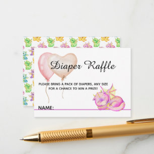 Slumbering Dragon Dreams - Baby Shower Enclosure Card