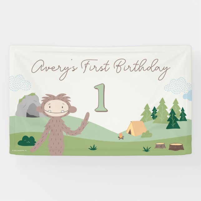 Slumberkins Bigfoot Birthday Yard Sign (Horizontal)