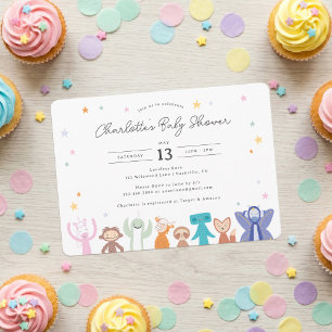 Slumberkins Characters Baby Shower Invitation