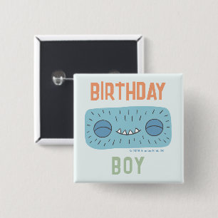 Slumberkins H ammerhead Birthday Boy 2 Inch Square Button