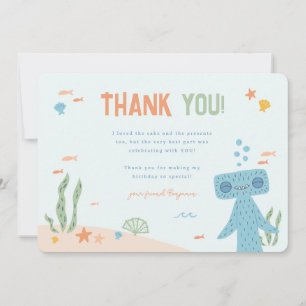 Slumberkins Hammerhead Birthday Thank You Card