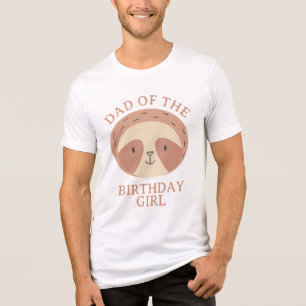 Slumberkins Sloth Dad of the Birthday Girl Tri-Blend Shirt