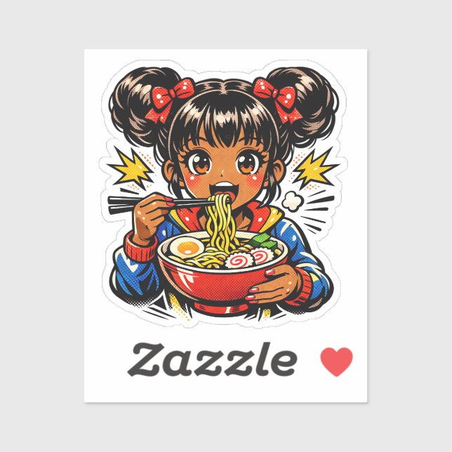 Slurp Nom Anime Girl Ramen Noodles (Sheet)