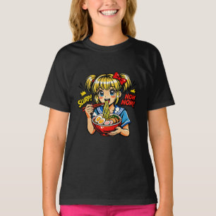 Slurp Nom Anime Girl Ramen Noodles T-Shirt