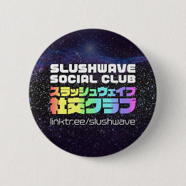 Slushwave Social Club Square LogoJr 2 Inch Round Button