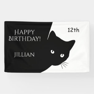 Sly Black Cat Banner