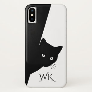 Sly Black Cat Monogram Case-Mate iPhone Case