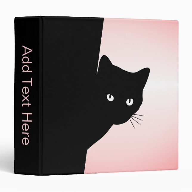 Sly Black Cat Pink Binder (Front/Spine)