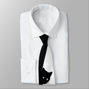 Sly Black Cat Tie