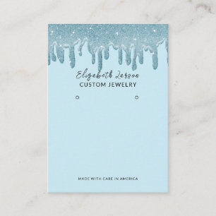 Sly Blue Colour Theme Glitter Drops Jewellery Disp Calling Card