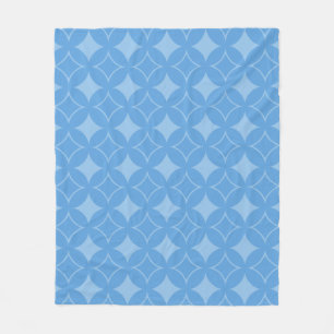 Sly blue shippo pattern fleece blanket