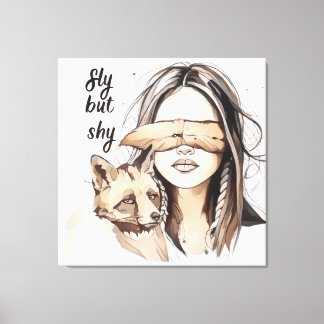 Sly But Shy Canvas Print