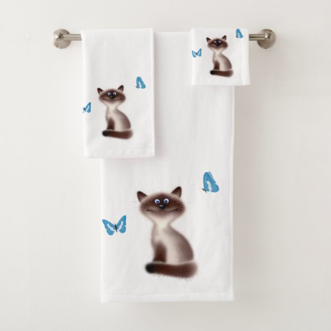 Sly Cat Bath Towel Set (Insitu)