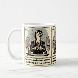 Sly Deals: The Crafty Weasel Politician Coffee Mug