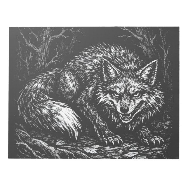 Sly Forest Fox — by BurnsInHell Notepad (Front)
