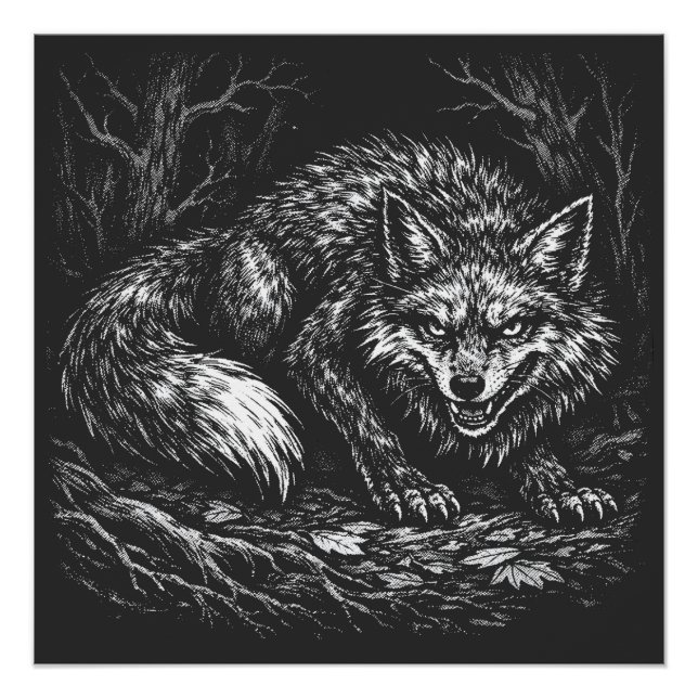 Sly Forest Fox — by BurnsInHell Poster (Front)