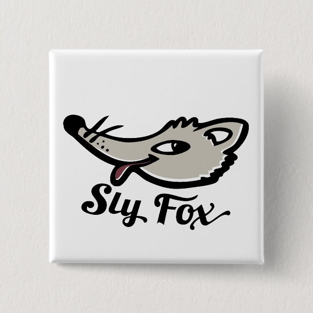 Sly fox button / badge (Front)