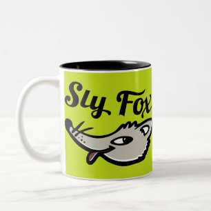 Sly fox graphic mug blue/black