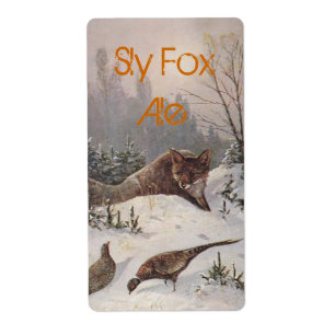 Sly Fox label Homebrewing beer Home bottle-label