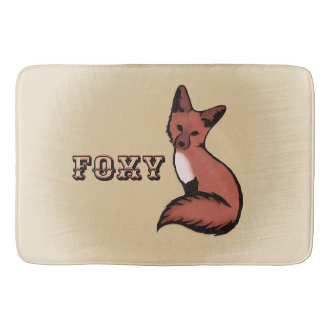 Sly Red Foxy Fox Bath Mat (Front)
