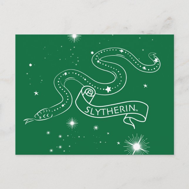 SLYTHERIN™ Constellation Graphic Holiday Postcard (Front)