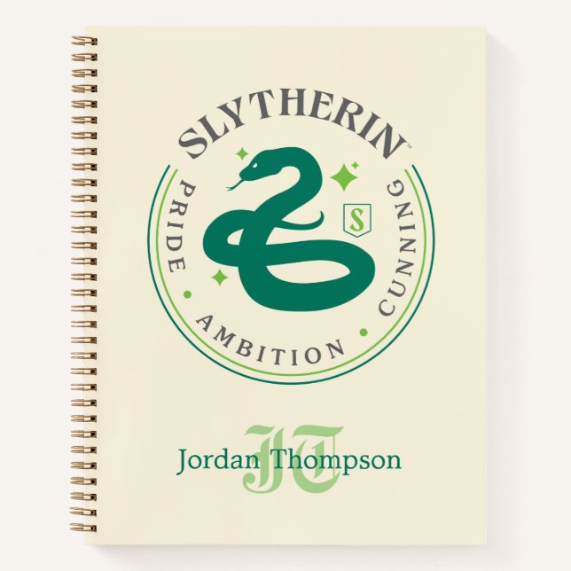 SLYTHERIN™ Green Snake House Pride Badge Notebook (Front)